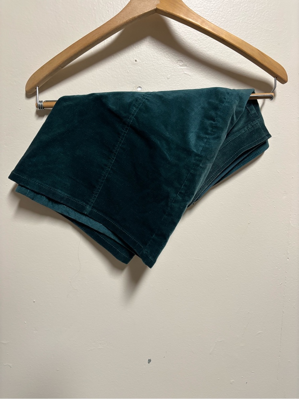 LOFT Women's Deep Teal Corduroy Flat Front Skirt